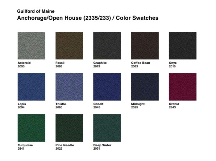 Guilford of Maine Anchorage/Open House (2335/233) / Color Swatches